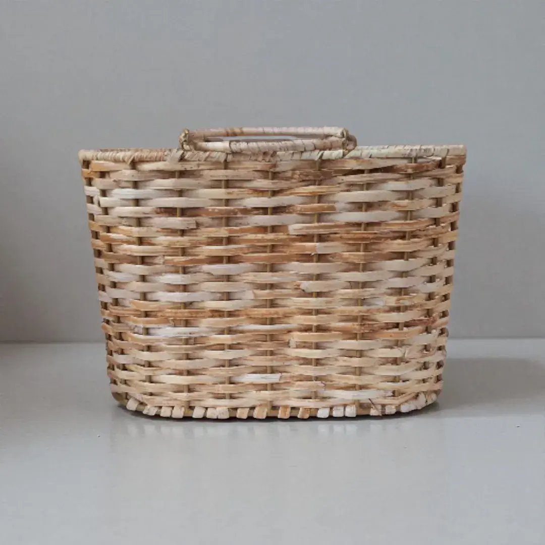 Woven Rattan Tote Bag Basket - Organic Lifestyle Accessories