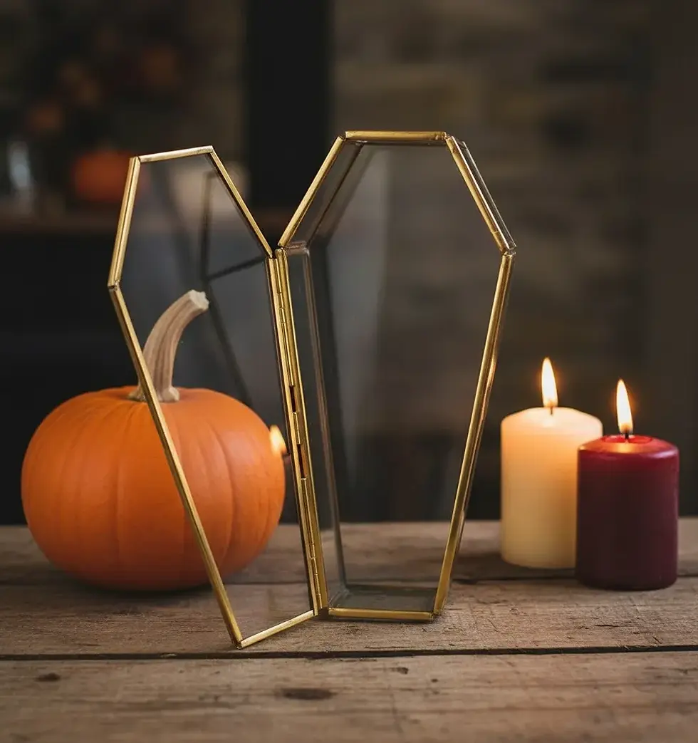 Clear Glass Coffin Decor for Horror Miniatures