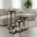 Modern Minimalist Arch Metal Floor Lantern