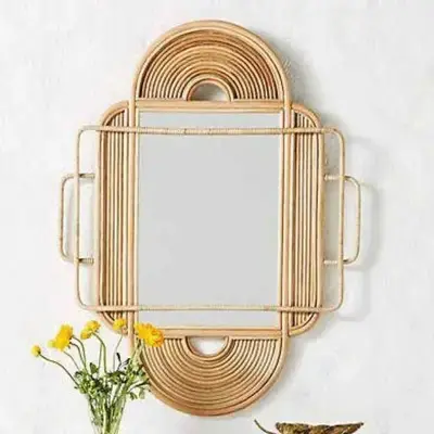 Natural Beauty rattan wall Mirror