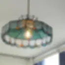 Handcrafted Tiffany Style Stained Glass Pendant Lamp