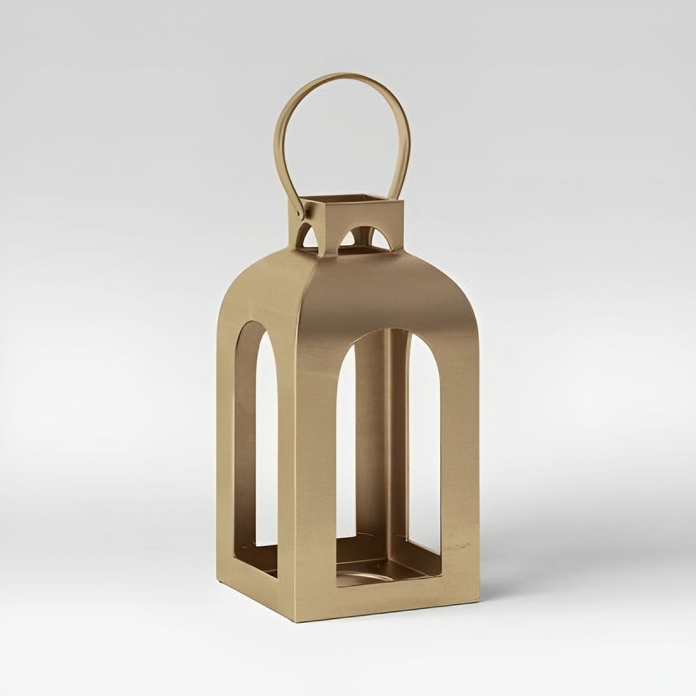 Premium Golden Metal Arched Floor Lantern - Cozy Home Lighting