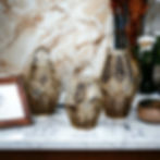 Distressed Mercury Glass Drum Shaped Tealight Candle Lanterns Set of 3