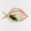 Thumbnail: Fish-Shaped Natural Cane Wall Mirror - Coastal Home Decor
