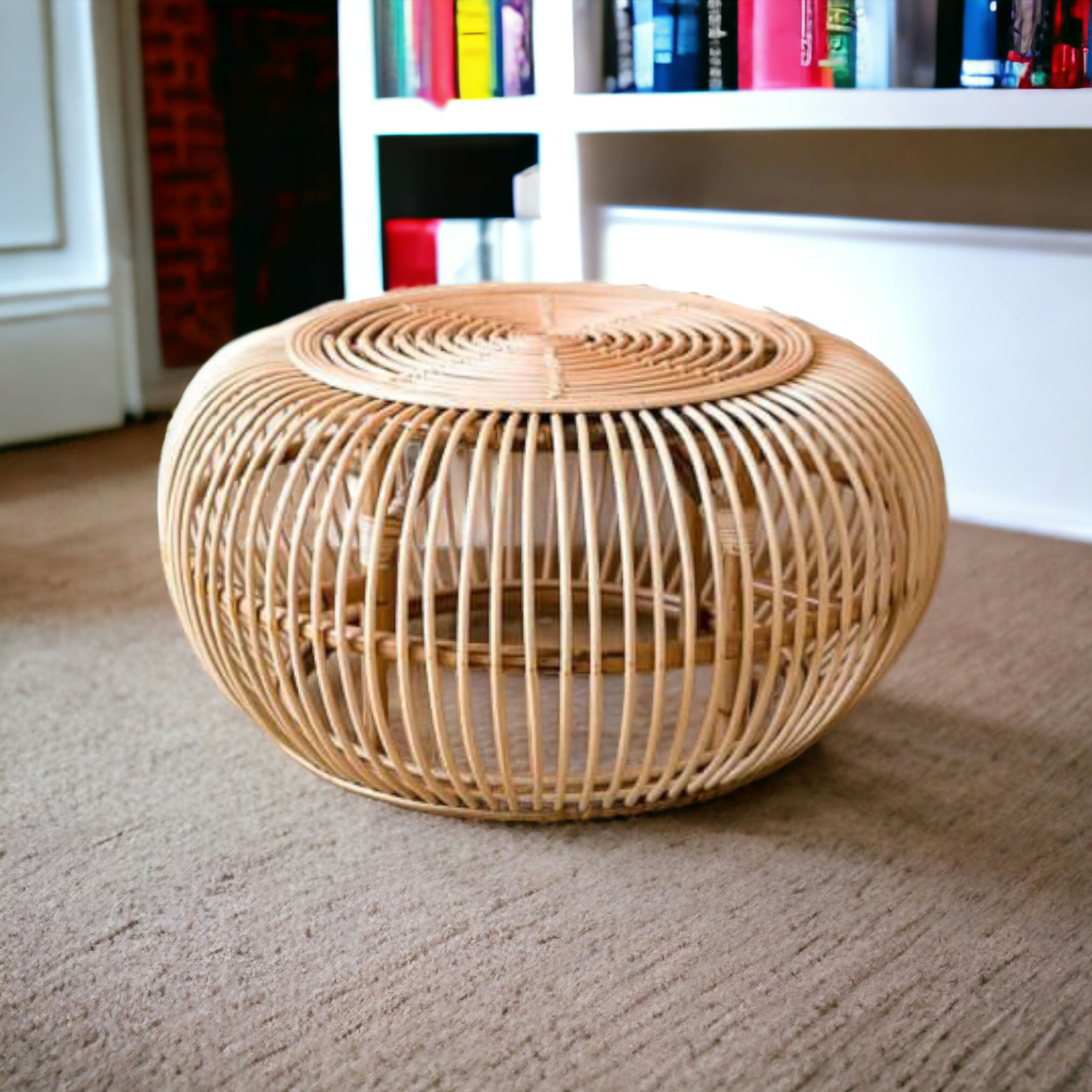 Natural Rattan Round Coffee Table