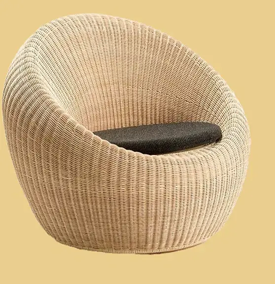 Handwoven Rattan Egg Chair - Boho Chic Outdoor Seating