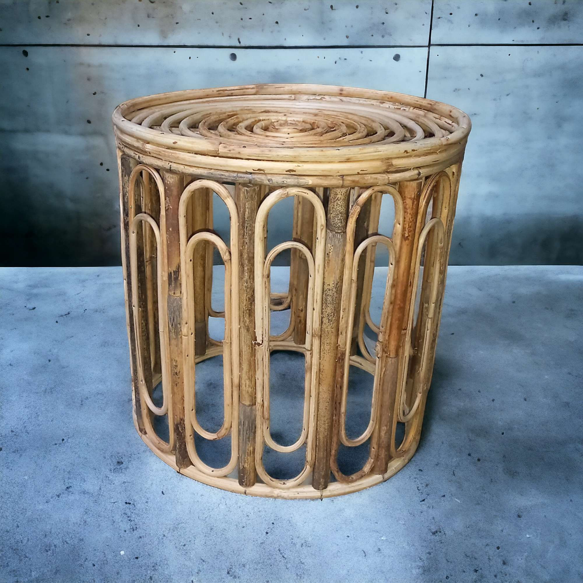 Natural Rattan Round Side Table | Susutainable Home Furniture