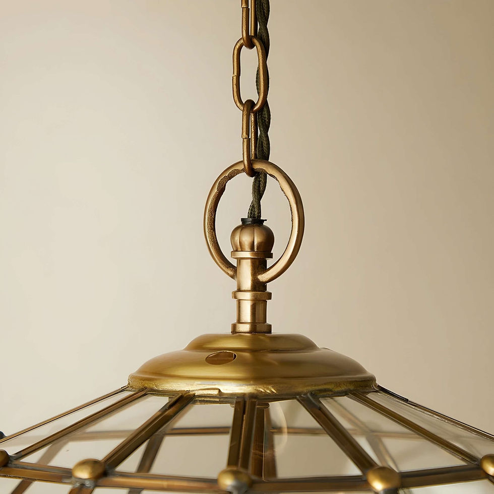 Thumbnail: Sphere Shaped Luxury Glass and Brass Pendant Light for Modern Living Room