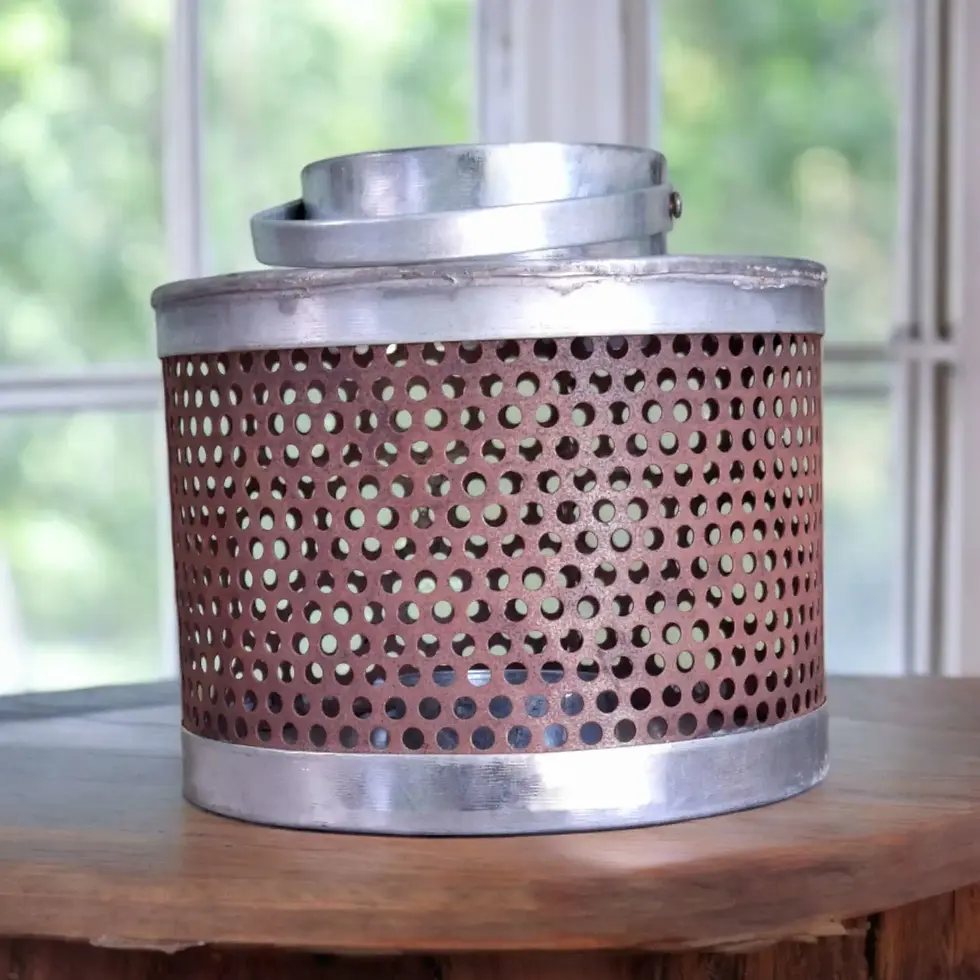 Thumbnail: Rustic Metal Candle Lanterns Set of 3
