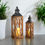 Thumbnail: Babola Rustic Wooden Lantern with Metal Dome Top