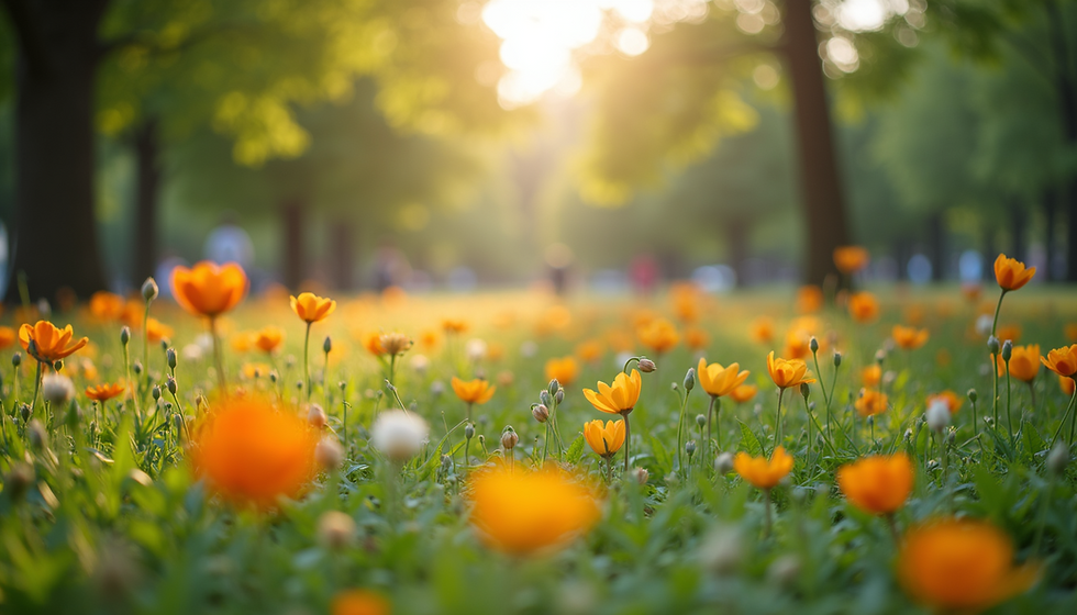 A field of orange flowers since the latest Taylor Swift album features orange
