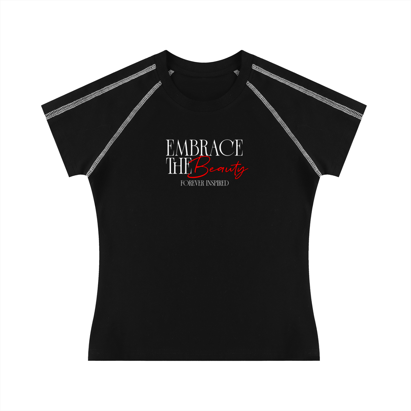 4 Ever Inspired Women's Contrast Stitch Raglan T-Shirt