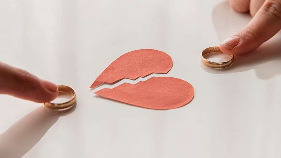 Feelings of grief when experiencing divorce