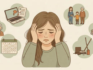 A woman experiencing burnout