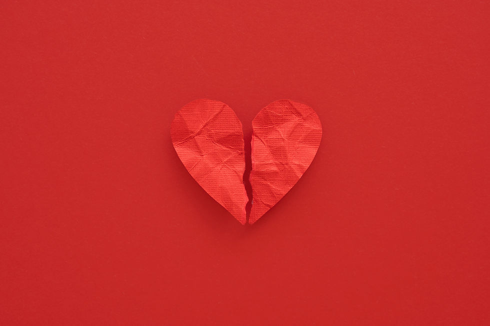 Broken hearted grieving after losing a loved one to suicide