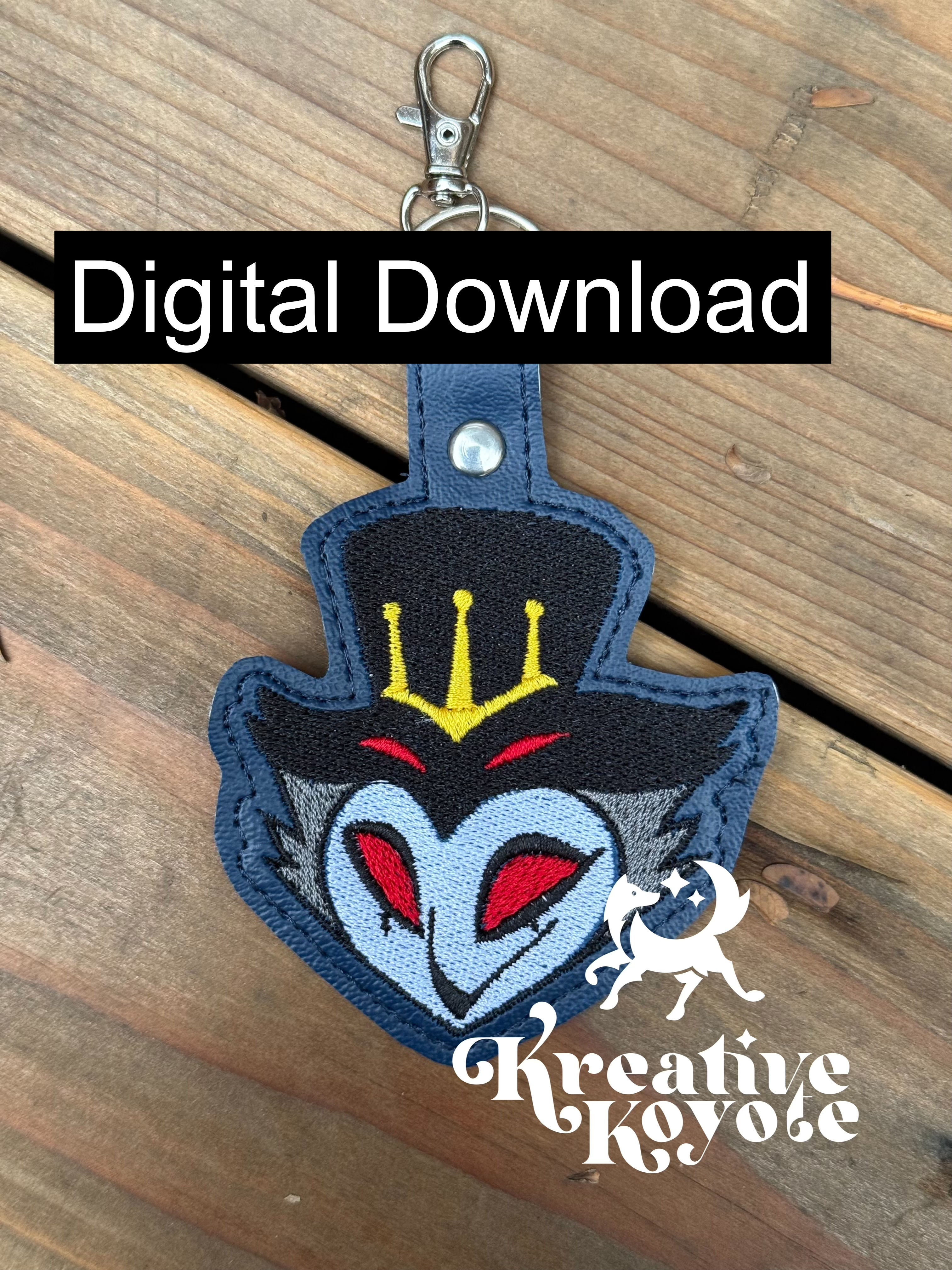 Owl Demon Keyfob - ITH Machine Embroidery Pattern