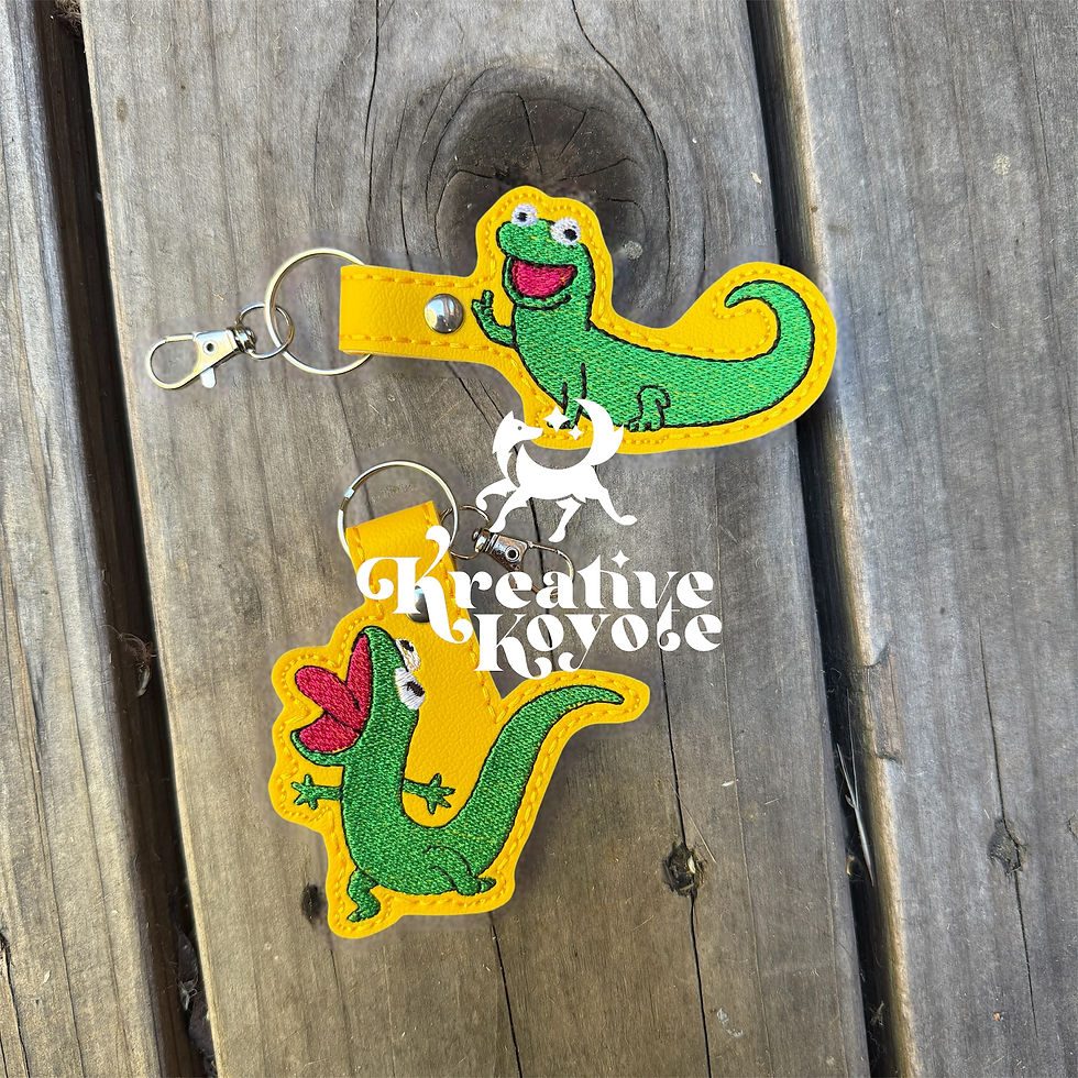 Thumbnail: Lizard Embroidered Keychain