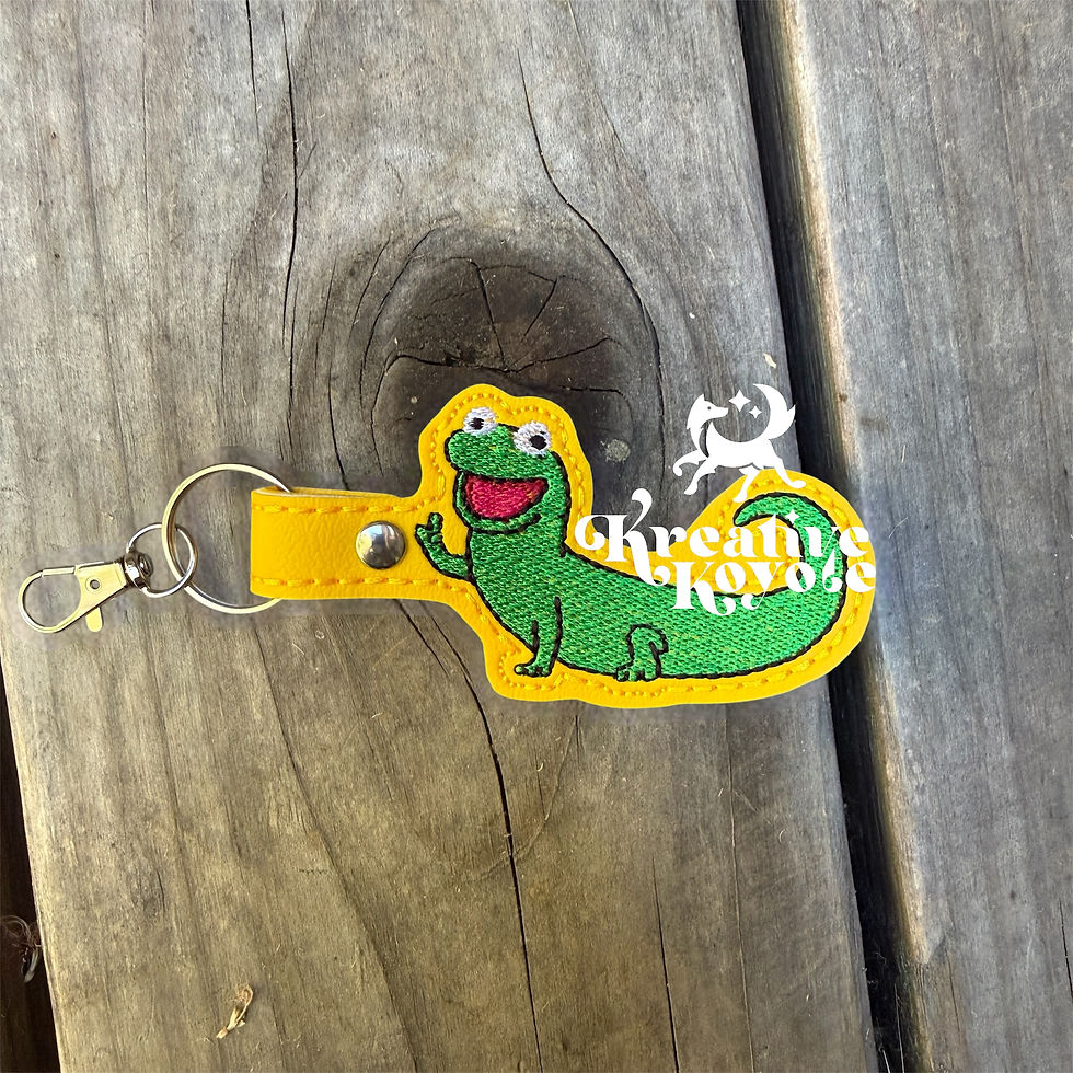 Thumbnail: Lizard Embroidered Keychain