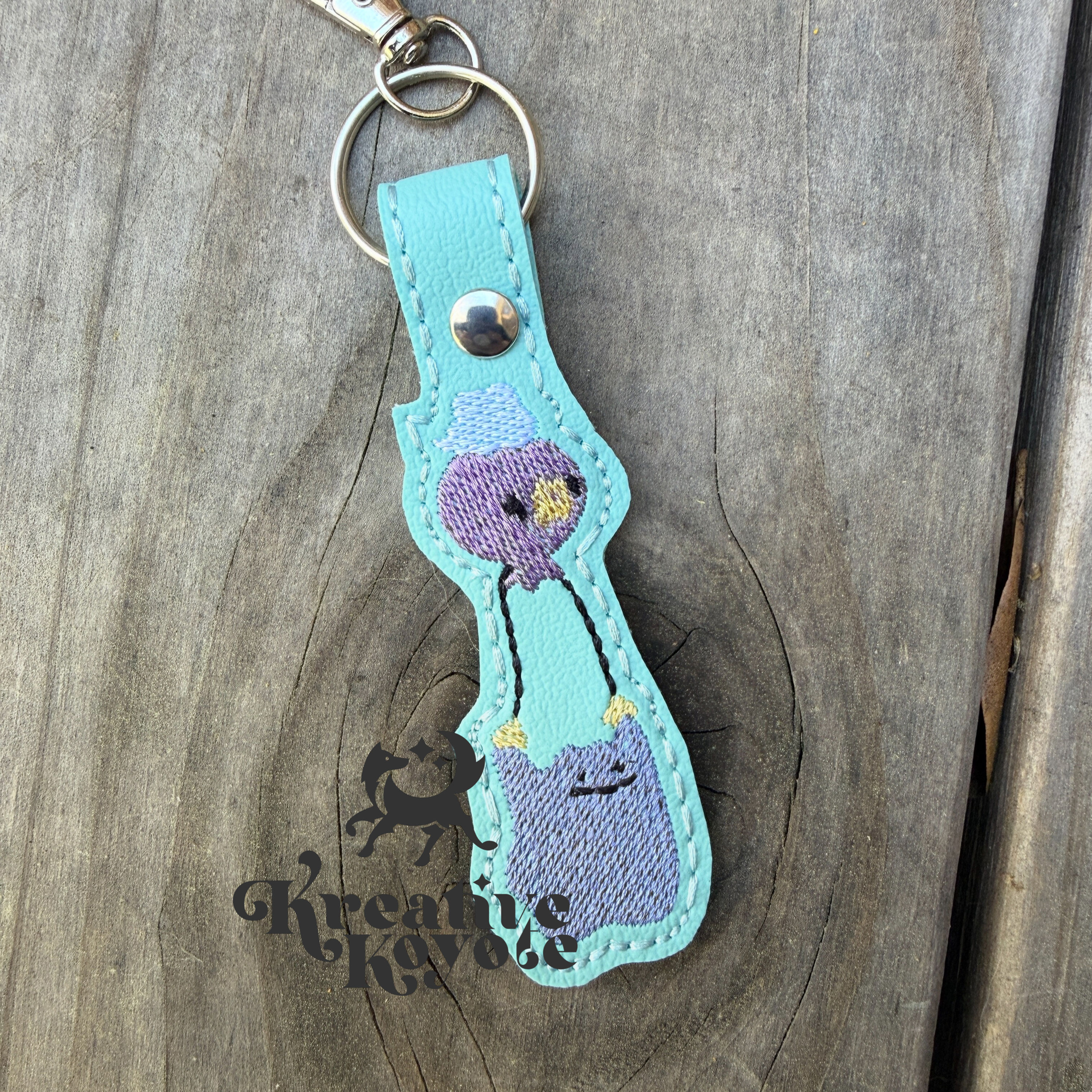 Dream Island Embroidered Keychain