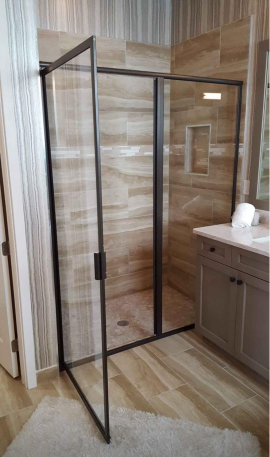 Bathroom with light color wood theme