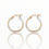 Miniatura: Tri-Color Diamond-cuts Mini Hoop Earrings