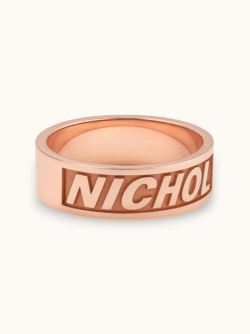 Miniatura: Framed Customized Bold Name Ring