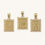 Miniatura: Custom Square framed Initial Pendants 14k Gold