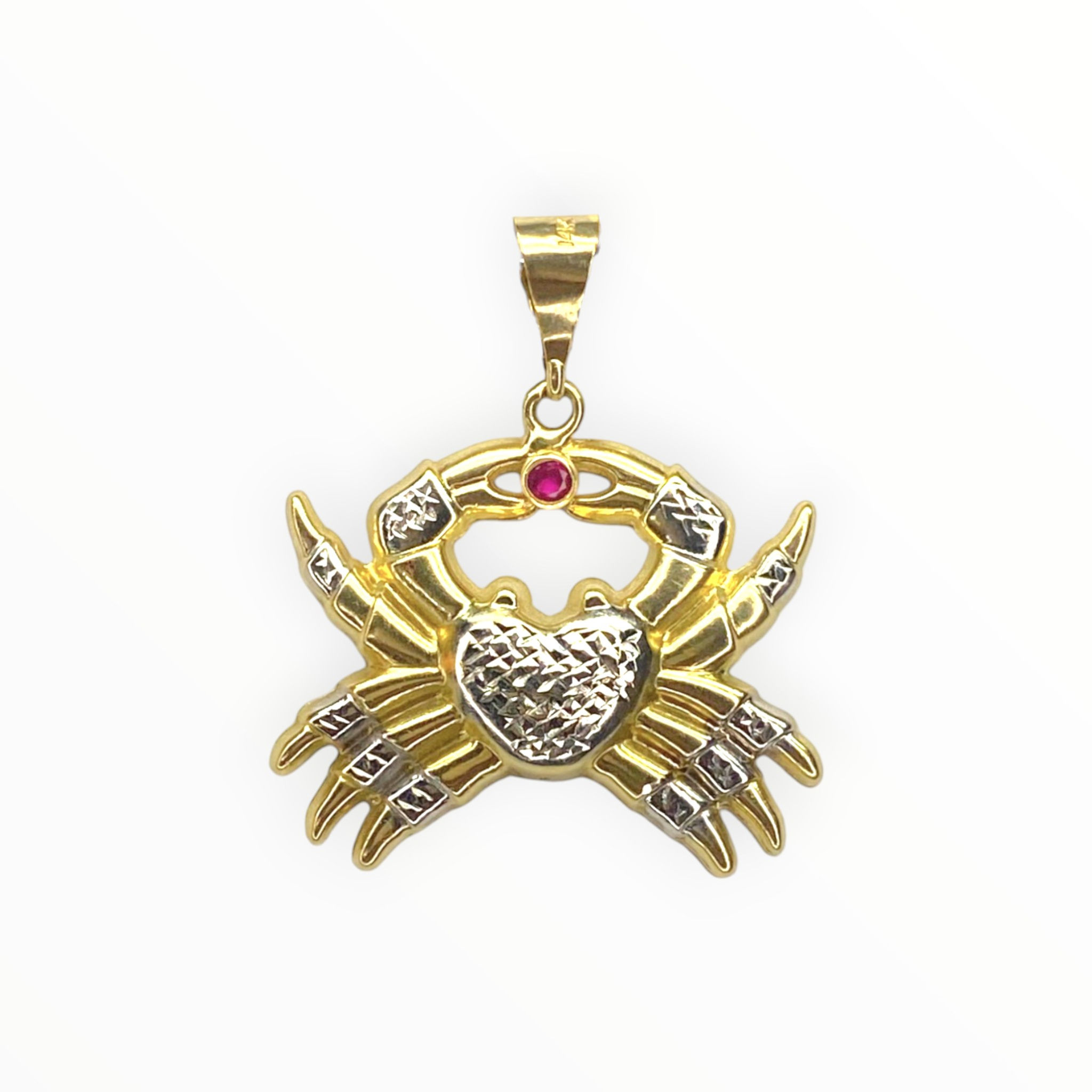 Crab with Heart Pendant