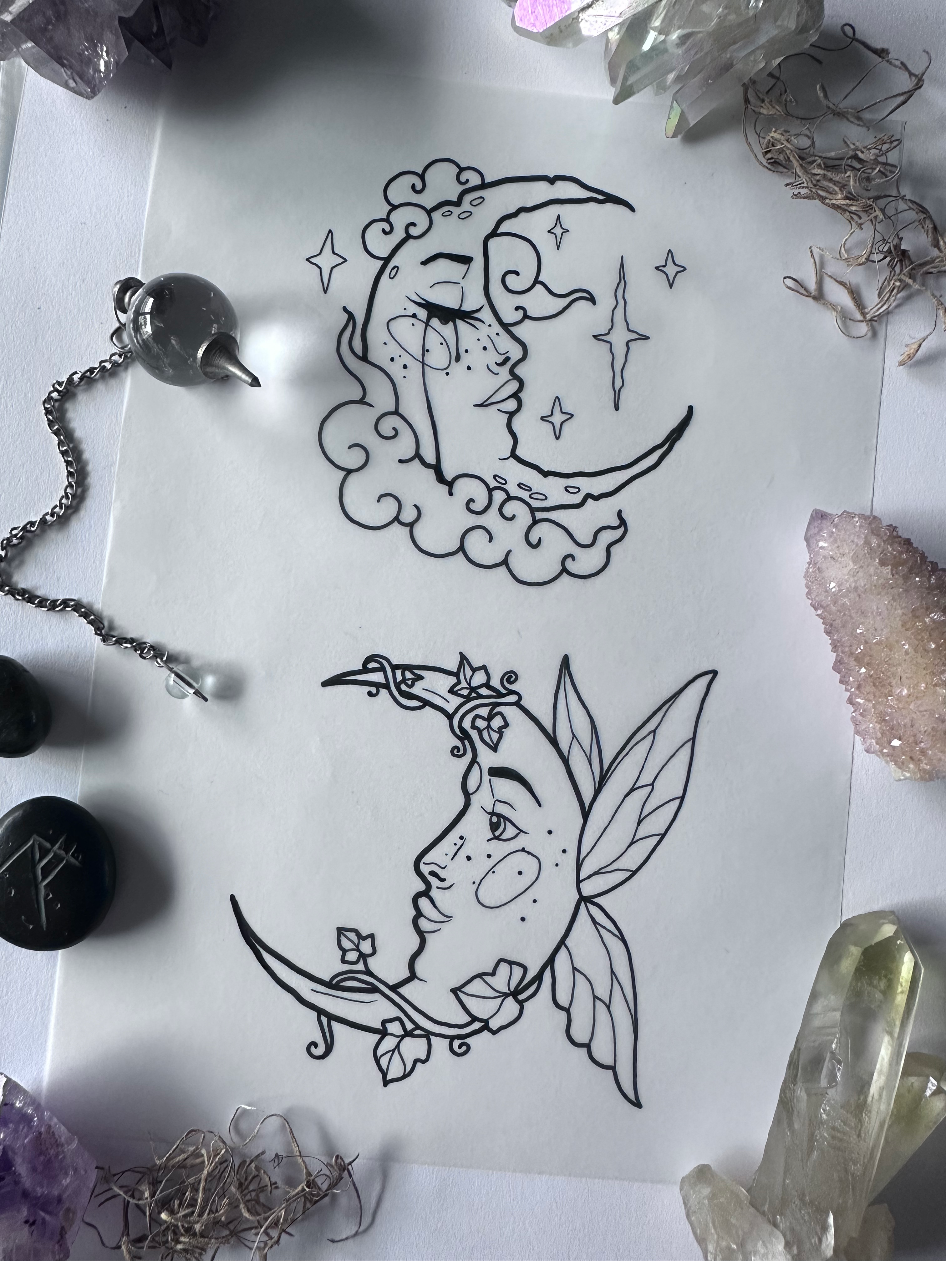 Moon Print - Fauntooth Tattoo