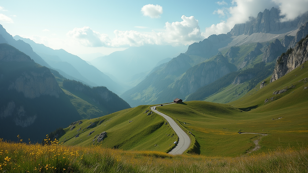 Vista panoramica di un sentiero di montagna per ultramaratona