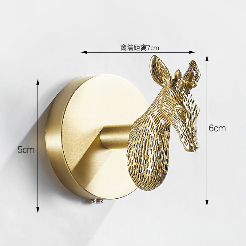 Thumbnail: Brushed Gold Animal Shape Wall Hook