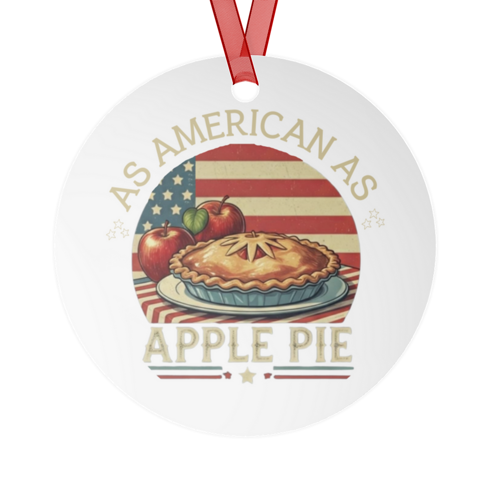 Thumbnail: As American As Apple Pie (Design 2)Metal Ornaments