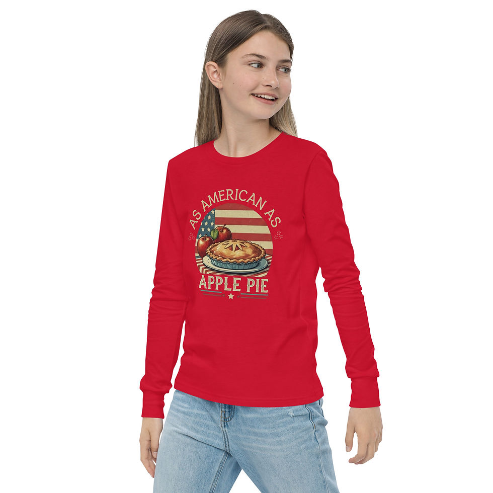 Thumbnail: As American As Apple Pie (Design 2)Youth long sleeve