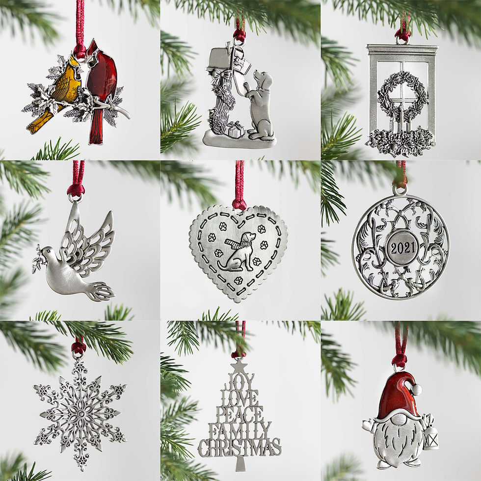 Thumbnail: Pewter Christmas Tree Ornament