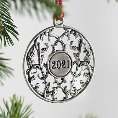 Thumbnail: Pewter Christmas Tree Ornament