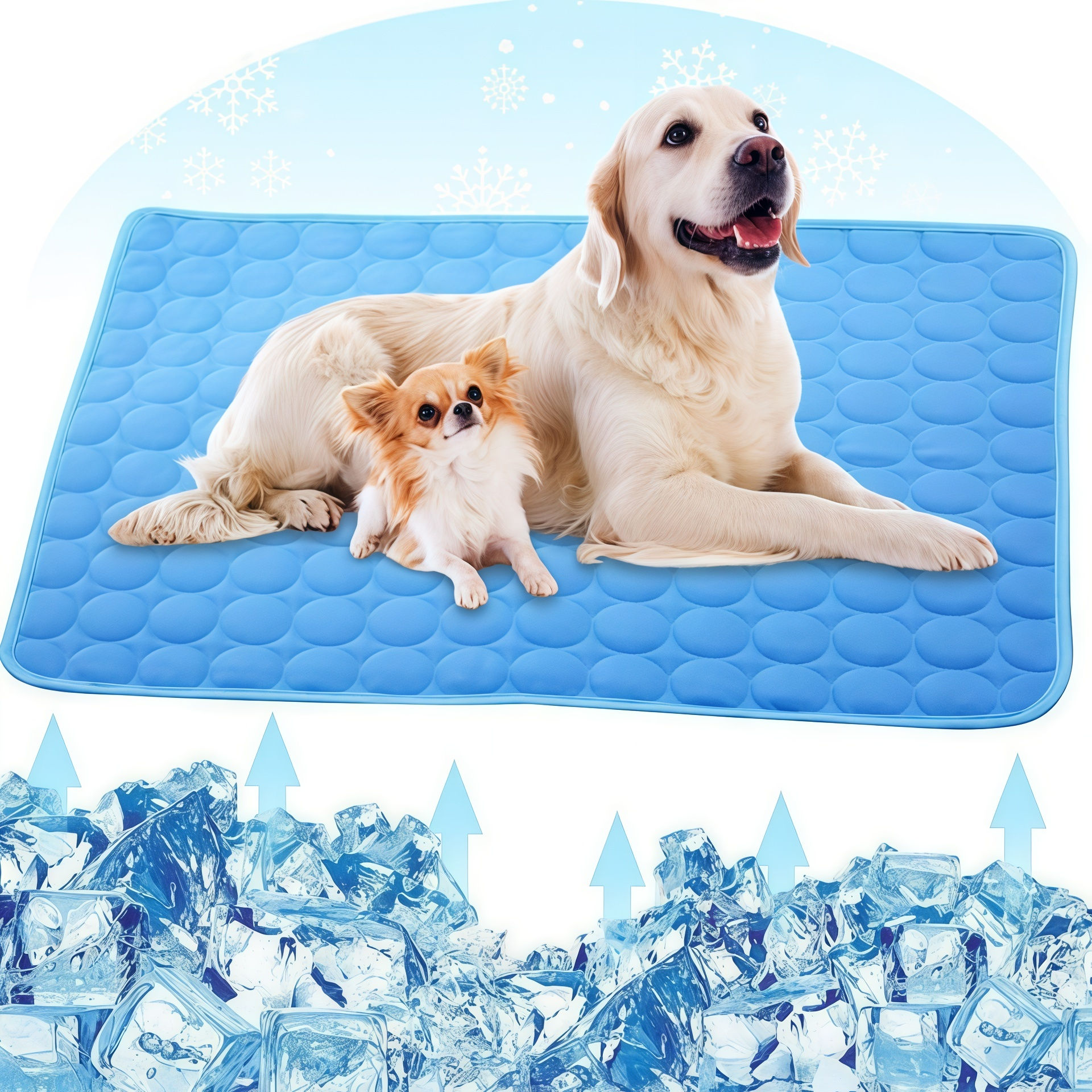 Cooling Dog Mat Summer Pad Mat For Dogs Cat Ice Silk Blanket Sofa Breathable Pet