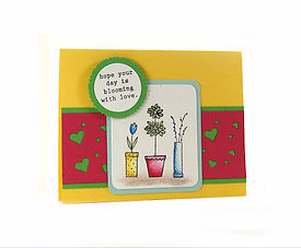 blooming with love bright pots water col