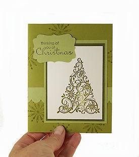 thinking of you at christmas olive card making kit littlelu4u 07.JPG