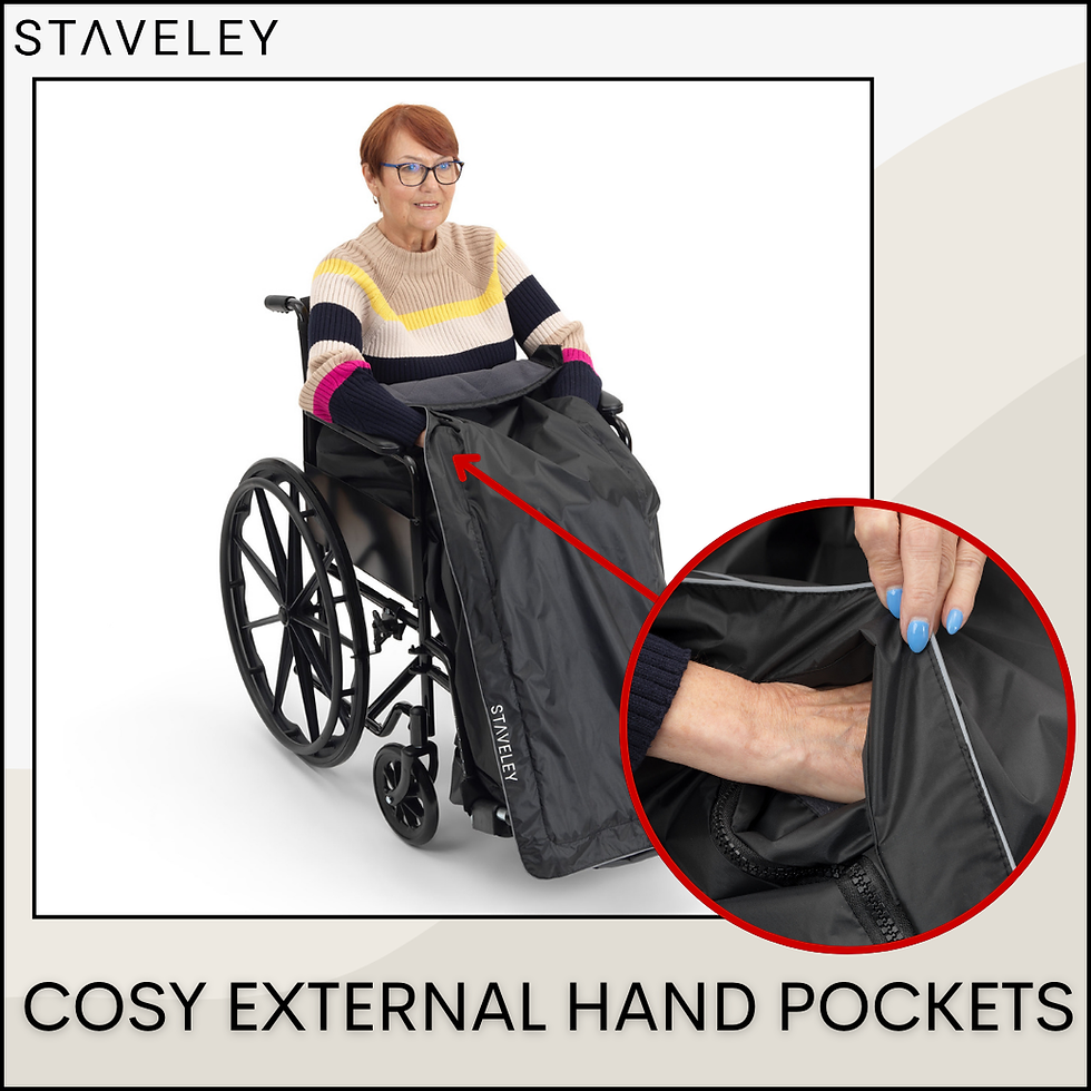 Thumbnail: Staveley Wheelchair Leg Cover | Premium Fleece Lined Waterproof
