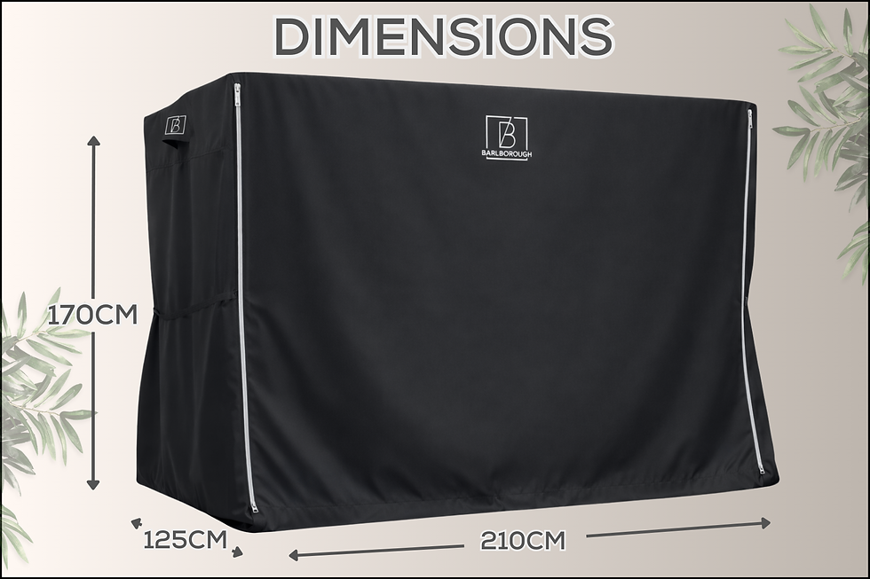 Thumbnail: Black - Barlborough 3 Seat Garden Swing Cover