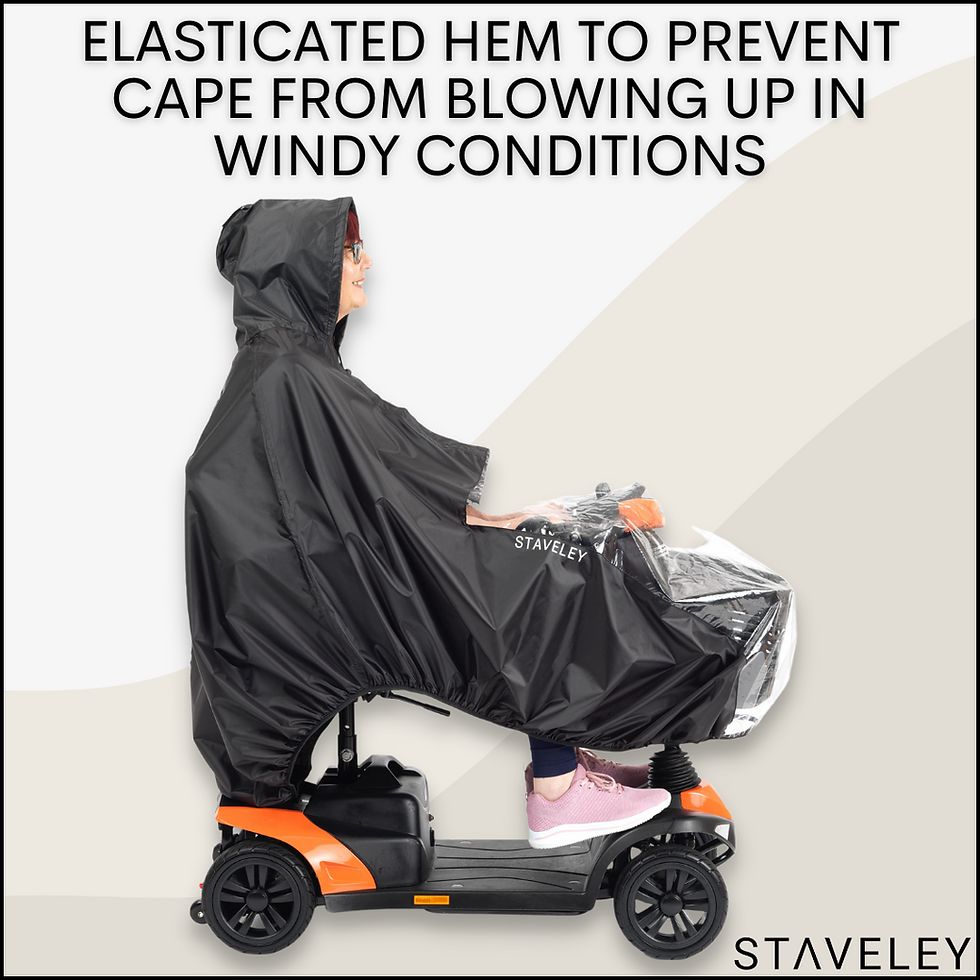 Thumbnail: Staveley Standard Size Mobility Scooter Cape | Waterproof Rain Poncho Cover