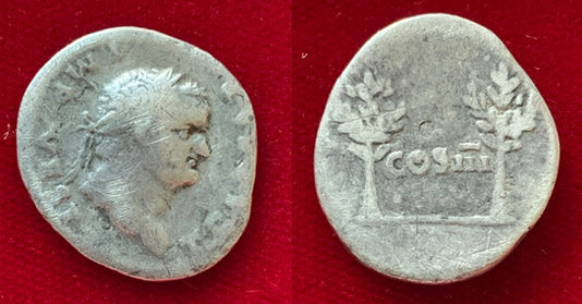 Titus as Caesar AR Denarius 74                                         RIC 690 [Vespasian]