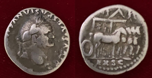 Divus Vespasian AR Denarius 80-81 CE