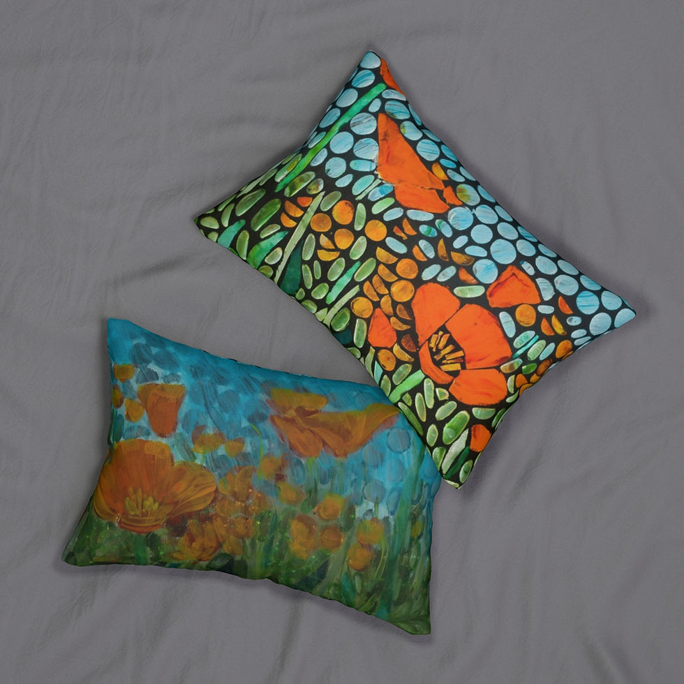 Thumbnail: California Poppies Lumbar Pillow