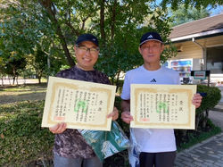 ベテラン男子OV45優勝：山谷行宣・小林剛行(TEAM YU-YU)ペア