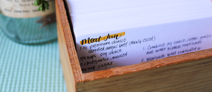 Revamped Thrifted Recipe Box