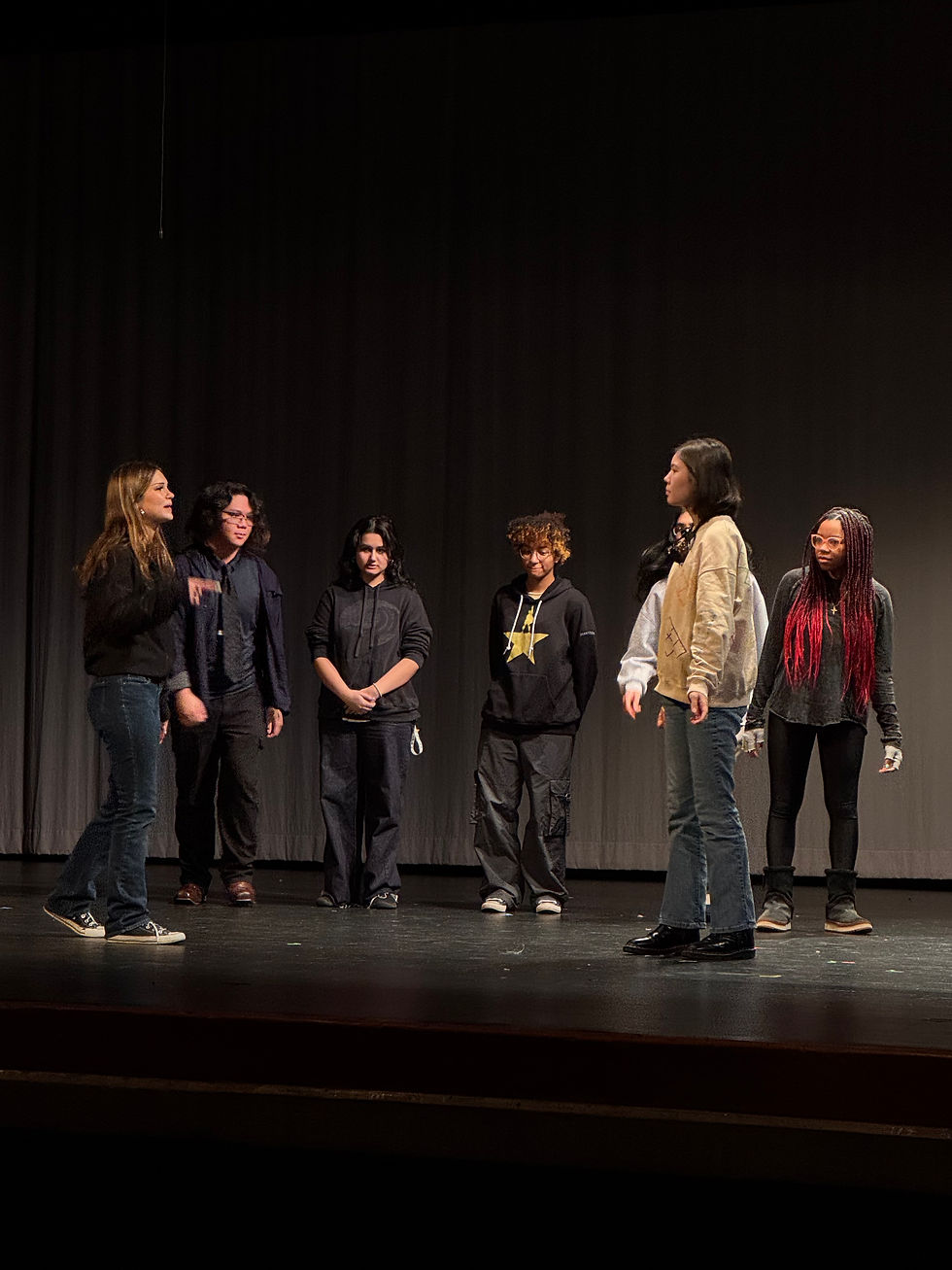 Drama club after school rehearsal