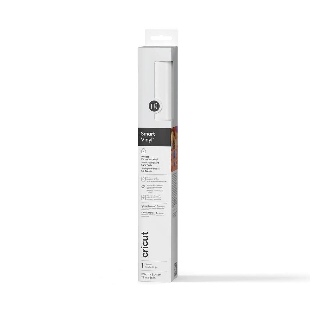 Cricut Smart Vinyl Matless Permanent Vinyl (0.9m / 3 ft), White