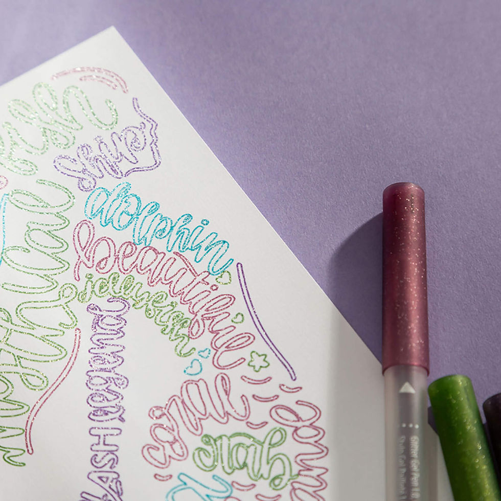 Thumbnail: Glitter Gel Pen Set, Mermaid (5 ct)