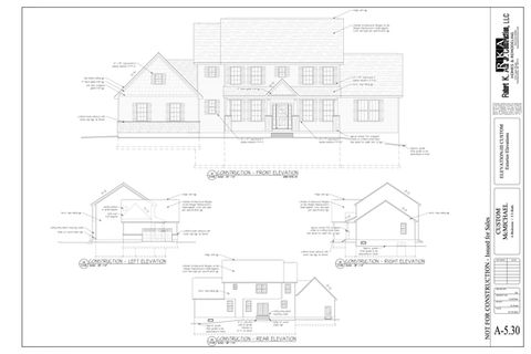 Architectural blueprints of a house with detailed design; A Dream Home in Effort, PA.